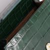 Monaco croc embossed green leather hand bag 10