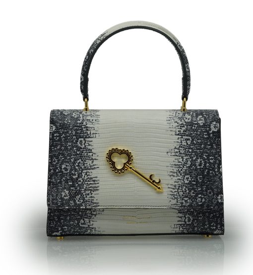 ⁦Opèra Secrets Tejus grey leather handbag MTO⁩ - الصورة ⁦6⁩