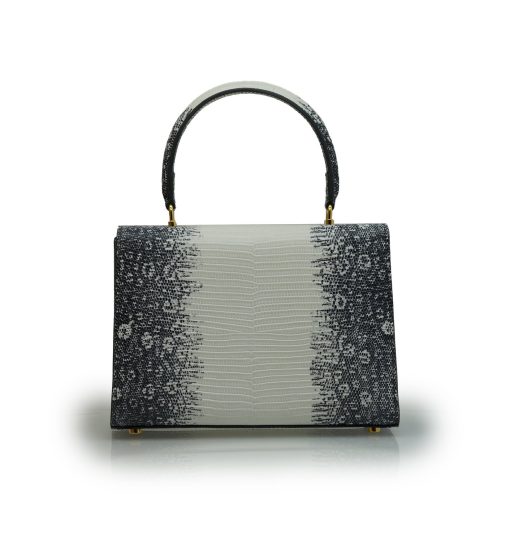 ⁦Opèra Secrets Tejus grey leather handbag MTO⁩ - الصورة ⁦3⁩