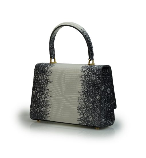 ⁦Opèra Secrets Tejus grey leather handbag MTO⁩ - الصورة ⁦4⁩