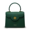 First Lady Diamond Green Textured Calf Leather Handbag - immagine 6
