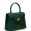 First Lady Diamond Green Textured Calf Leather Handbag - immagine 5