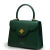 First Lady Diamond Green Textured Calf Leather Handbag - immagine 2