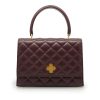 Opera Quilted Oxblood leather shoulder bag 02