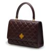 Opera Quilted Oxblood leather shoulder bag 03
