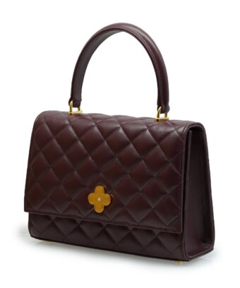 Alternative view of Opèra Quilted oxblood leather shoulder chain bag MTO