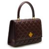 Opera Quilted Oxblood leather shoulder bag 06