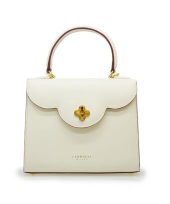 First Lady Diamond Ivory leather handbag MTO