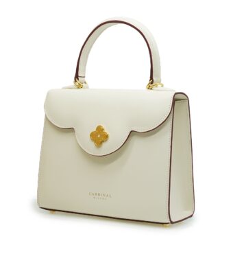 Alternative view of First Lady Diamond Ivory leather handbag MTO