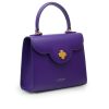 First Lady Diamond Purple leather handbag 05
