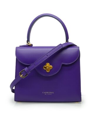 First Lady Diamond purple leather handbag