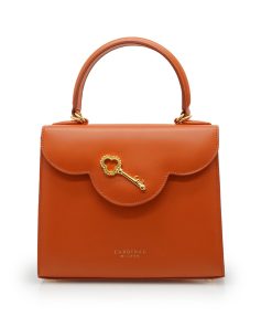 First Lady Secrets orange  leather handbag MTO