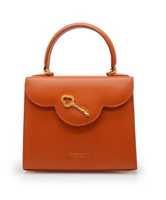 First Lady Secrets orange  leather handbag MTO