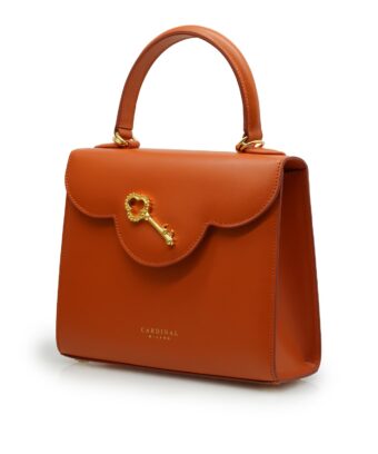 Alternative view of First Lady Secrets orange  leather handbag MTO