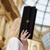 Time 22 Black Satin Clutch 10