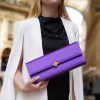 Time 22 Deep Purple Satin Clutch 08