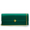 Time 22 Emerald Satin Clutch 02