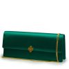 Time 22 Emerald Satin Clutch 03