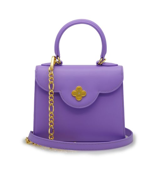 ⁦First Lady small diamond malva smooth leather handbag⁩ - الصورة ⁦8⁩