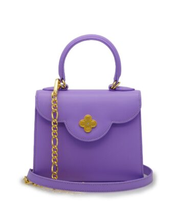 First Lady small diamond malva smooth leather handbag