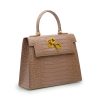 Lady Cardinal Time Keys Tea Rose Croc Embossed 01