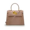 Lady Cardinal Time Keys Tea Rose Croc Embossed 02