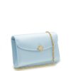 Lady Princess Sky Blue Silk Clutch – by Cardinal Milano – luxury italian design