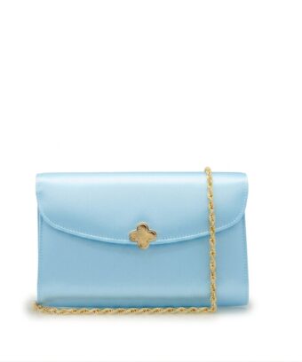 Lady Princess Sky Blue Silk Clutch