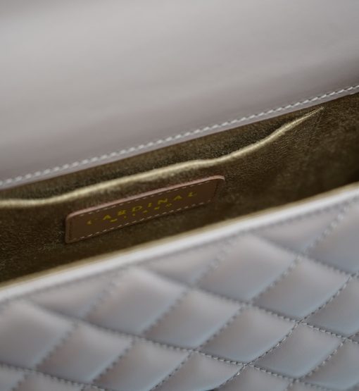 ⁦Opèra Quilted Ivory leather shoulder chain bag⁩ - الصورة ⁦7⁩