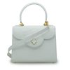 First Lady White croc embossed leather bag 07