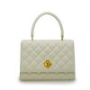 Opera Quilted Ivory Leather bag 01 1
