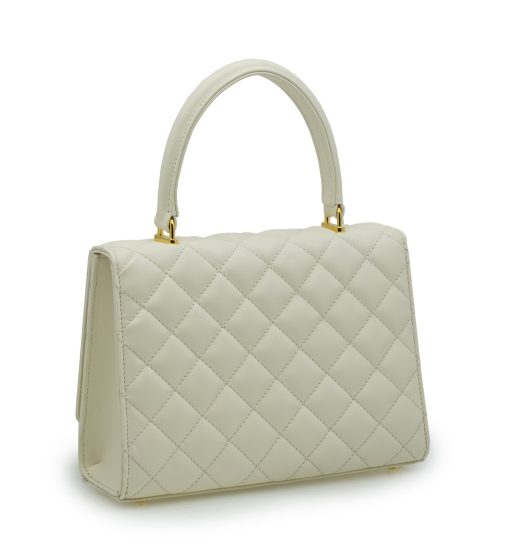 ⁦Opèra Quilted Ivory leather shoulder chain bag⁩ - الصورة ⁦6⁩