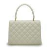 Opera Quilted Ivory Leather bag 04