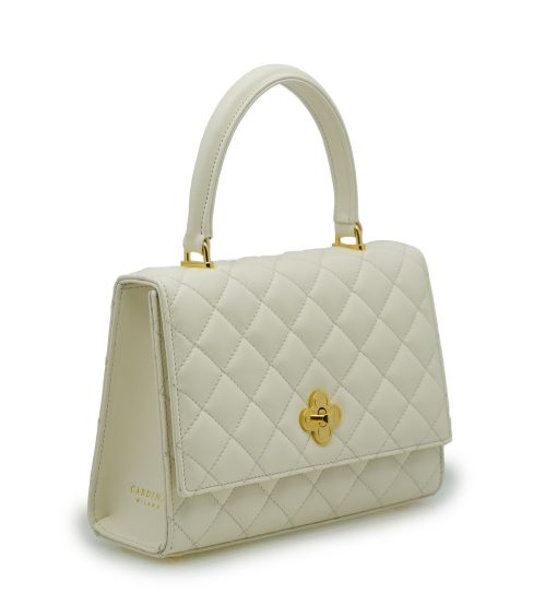 ⁦Opèra Quilted Ivory leather shoulder chain bag⁩ - الصورة ⁦3⁩