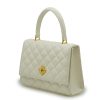 Opera Quilted Ivory Leather bag 06