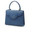 First Lady Blue ostrich Leather Bag 02