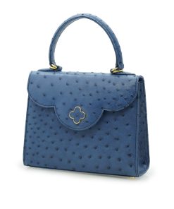 First Lady Blue ostrich Leather Bag 02