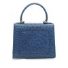 First Lady Blue ostrich Leather Bag 05