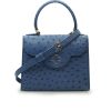 First Lady Blue ostrich Leather Bag 06
