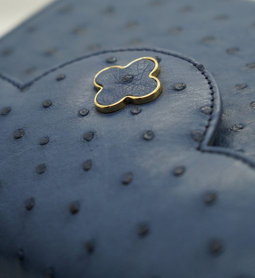⁦First Lady Blue ostrich leather handbag⁩ - الصورة ⁦10⁩