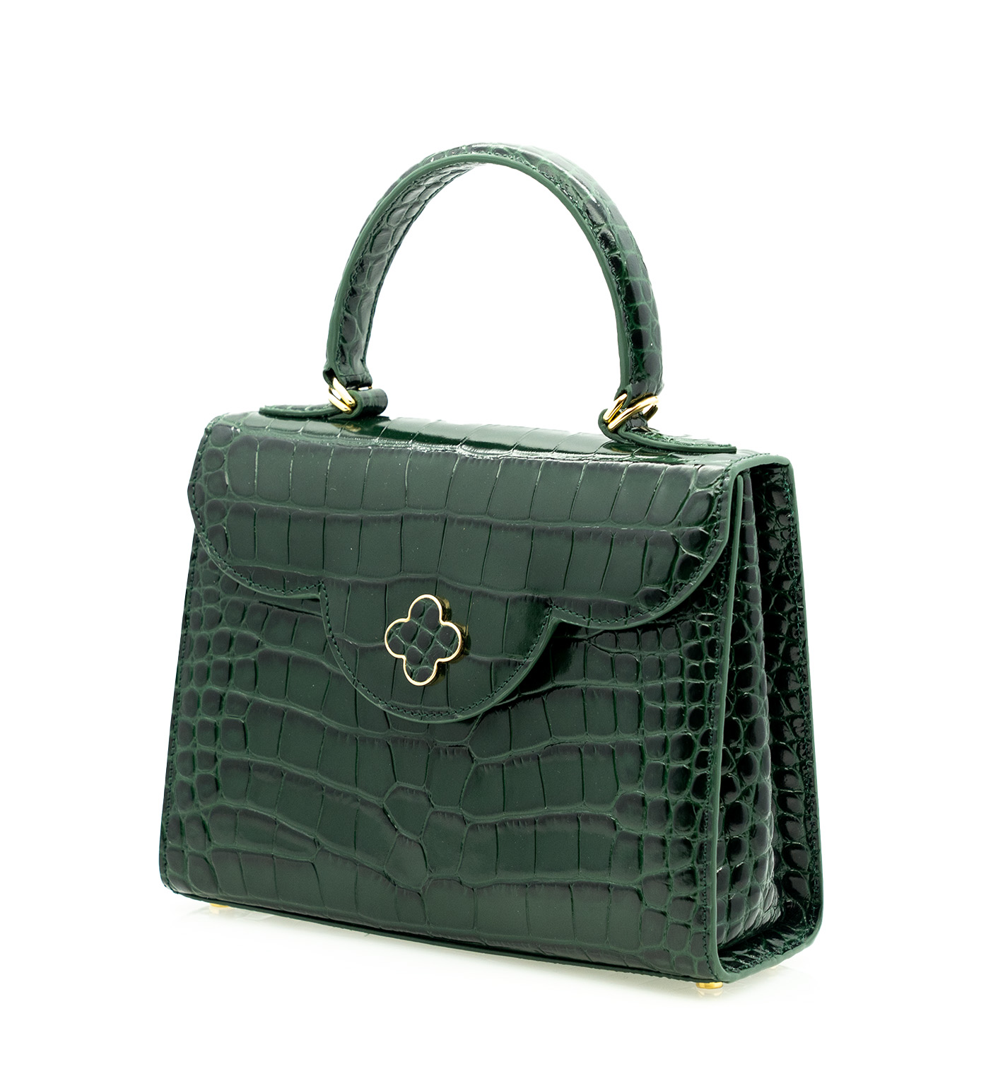 Cardinal Milano First Lady Green croc embossed leather bag – First Lady Green croc embossed leather bag - Image 2