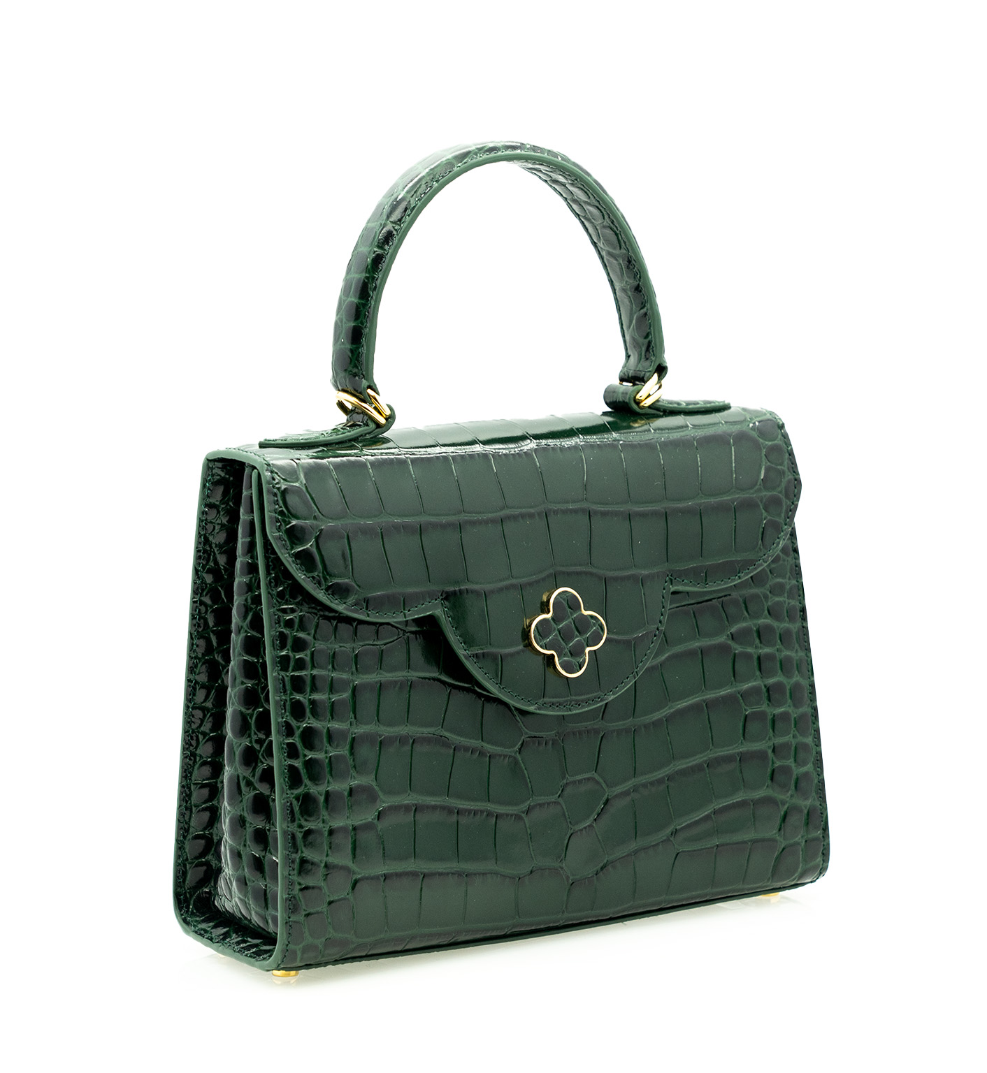 Cardinal Milano First Lady Green croc embossed leather bag – First Lady Green croc embossed leather bag - Image 4