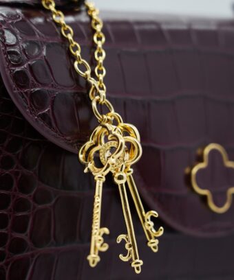 Alternative view of Cardinal Golden keychain