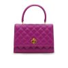 Opera Quilted orchid leather shoulder chain bag 01