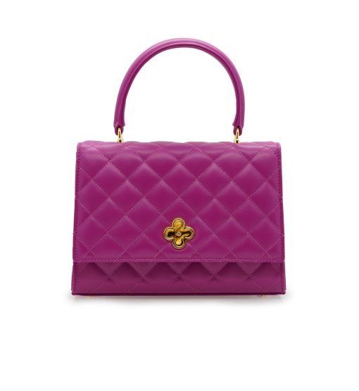 ⁦Opèra Quilted orchid leather shoulder chain bag⁩ - الصورة ⁦6⁩