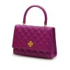 Opera Quilted orchid leather shoulder chain bag 02