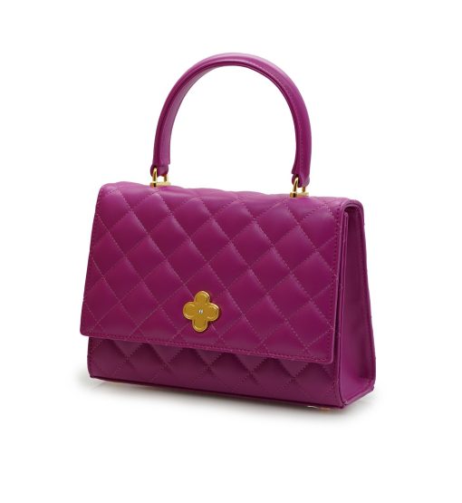 ⁦Opèra Quilted orchid leather shoulder chain bag⁩ - الصورة ⁦2⁩