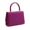 Opera Quilted orchid leather shoulder chain bag 03