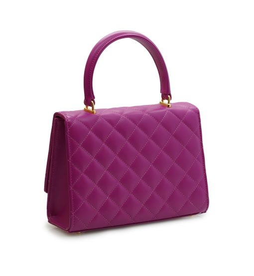 ⁦Opèra Quilted orchid leather shoulder chain bag⁩ - الصورة ⁦3⁩