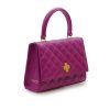 Opera Quilted orchid leather shoulder chain bag 05